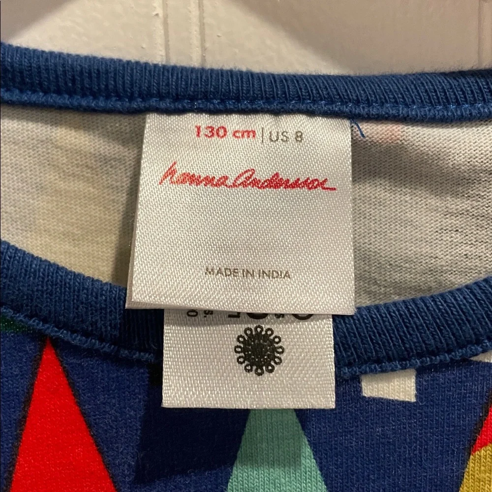 HANNA ANDERSSON Print A-line Dress in Oh Christmas Tree Size 130 US 8